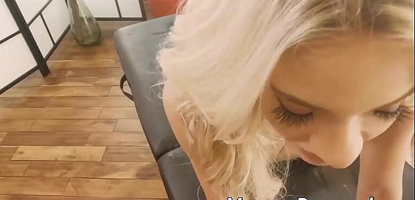 Natural tits cutie Khloe Kapri cum sprayed after massage